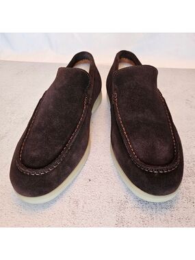 🍁NIB Size 8 Dark Brown Moc-Toe Venetian Suede Loafers Snover, Crafted in Canada
